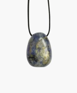 Anhänger Trommelstein gebohrt Tansanit