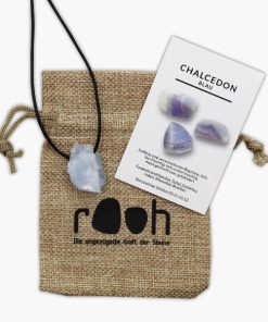 „Rooh” Anhänger Chalcedon blau