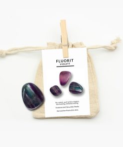 Fluorit violett Trommelstein